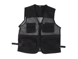 2026rebe-chaleco Militar Transpirable Con Multiple Bolsillos Malla Para Pesca Y Actividades Al Aire Libre Talla Xl Negro