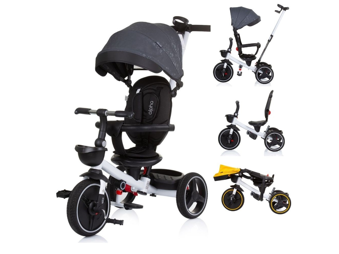 Triciclo Plegable Con Asiento 360º Alpha De Chipolino - Graphite