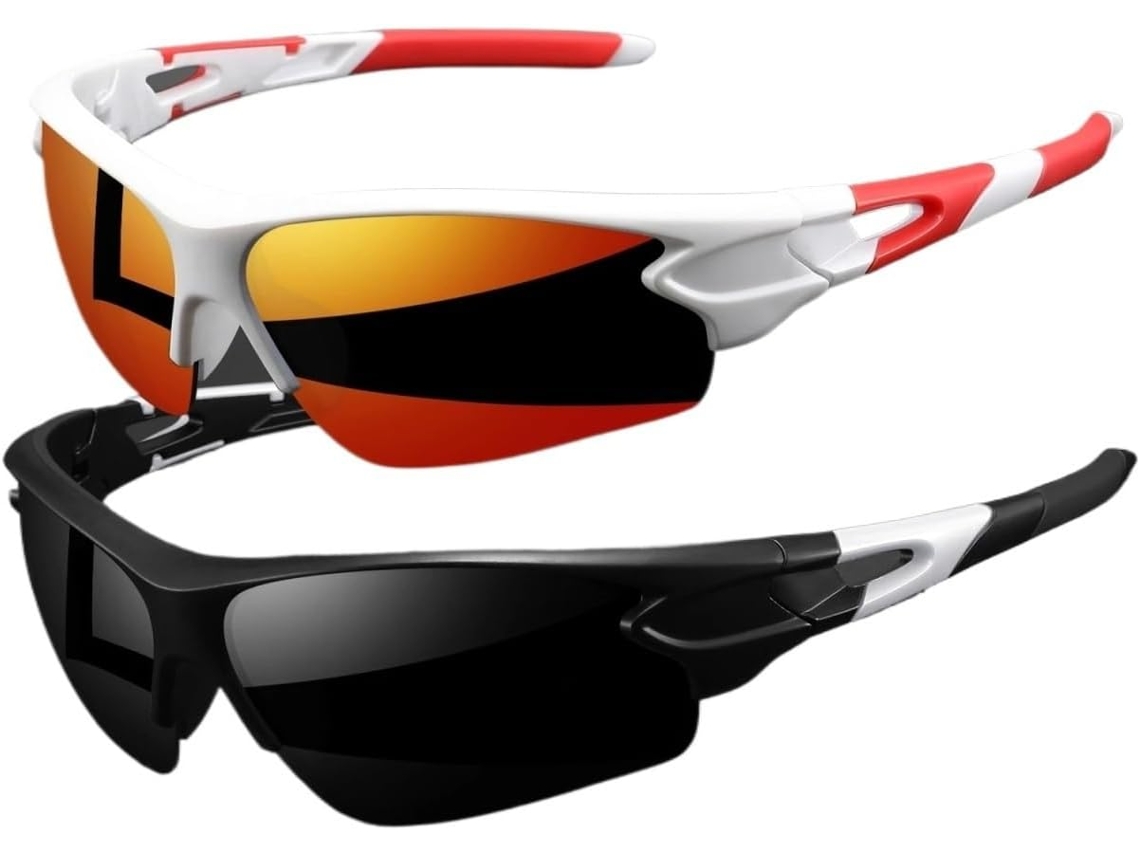 Juego De Gafas Ciclismo, Envolventes, Semi Al Aire, Ligeras, Deportivas, Ideales Para Ciclismo Senderismo.