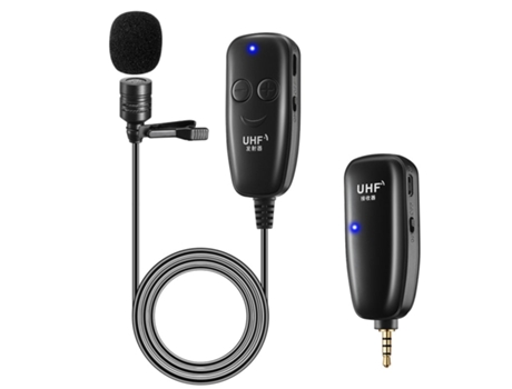 Microfone de lapela sem fio uhf[padrão]