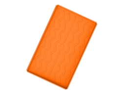 Tapete protector de silicona de grado alimenticio para parrilla de barbacoa, horno y microondas, 36 naranja