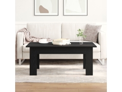Mesa De Café Negra De Roble De 100x60x42 Cm