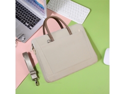 Maletín impermeable para portátil Chennnls beige con correa para el hombro de 14 a 14,6 pulgadas (carrito incluido)