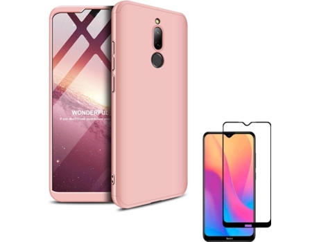 Carcasa y Protector Xiaomi Redmi 8 Slim armor 360º Rosa