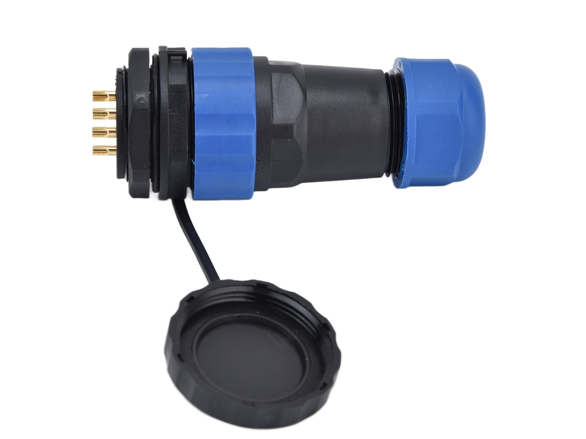 Omni-conector Impermeable Ip68 Socket De Aviación 380v 10a Tuerca Posterior Para Cable Sp2810