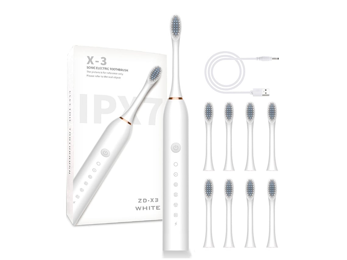 Cepillo De Dientes Eléctrico Blanco X-3 Plus (45.000 Rpm - 6 Modos - Recargable)*