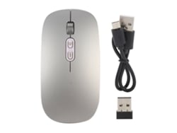 Ratón inalámbrico óptico Baoj-2026 Bluetooth/2.4GHz silencioso para ordenador, 1600 ppp, bajo consumo de energía.