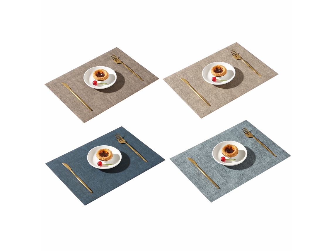 RNEMITERY Manteles individuales resistentes al calor, de tela plateada de doble capa, para proteger la mesa del comedor, ideal para la cocina y más. Manteles in