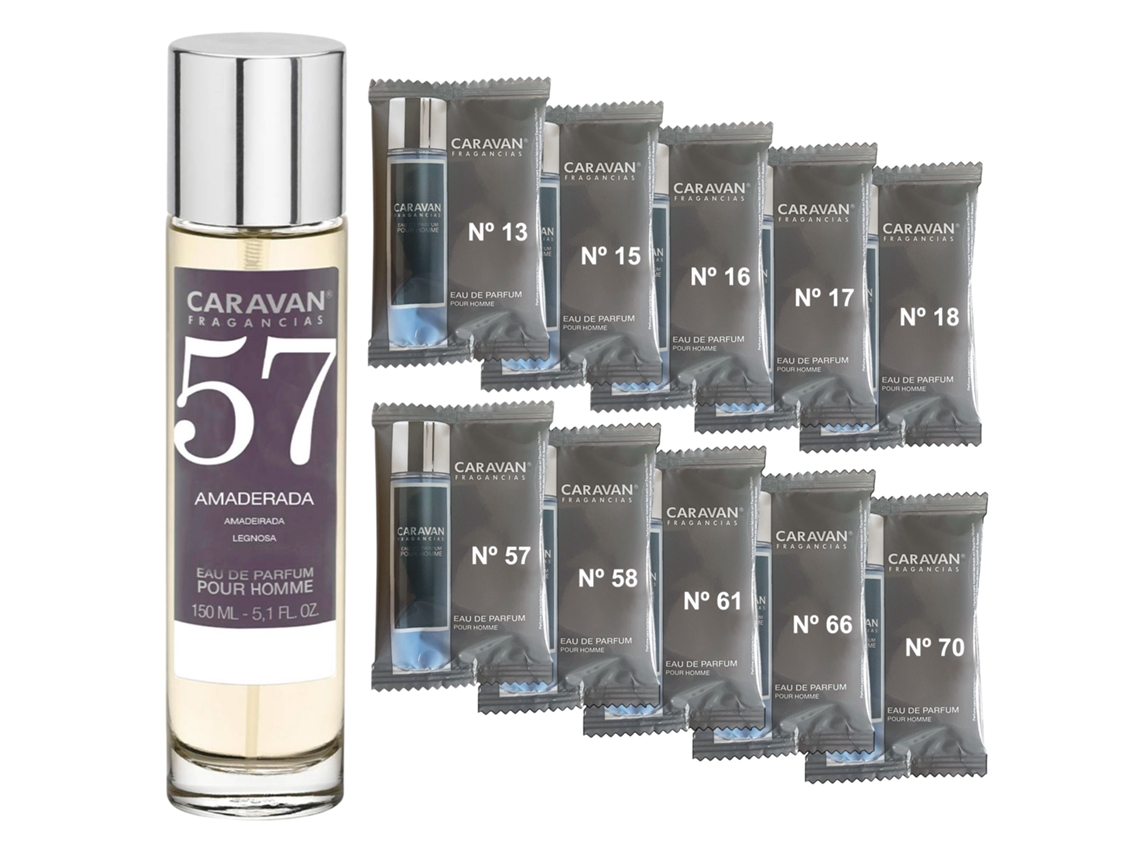 Perfume masculino Caravan Nº57 150 ml Set de 10 Frascos Fragancia