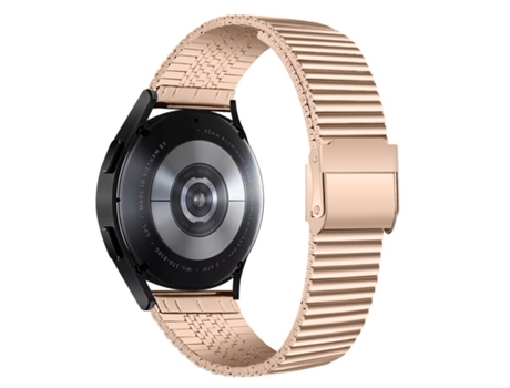 Correa Smartwatch para Samsung Galaxy Watch4 40mm Acero con Doble Hebilla de Seguridad (Oro Rosa)