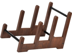 Soporte De Exhibición De Madera De Tres Niveles Para Álbumes, Revistas Y Discos.