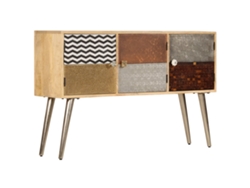 Aparador De Madera De Mango Maciza 120x30x75 Cm