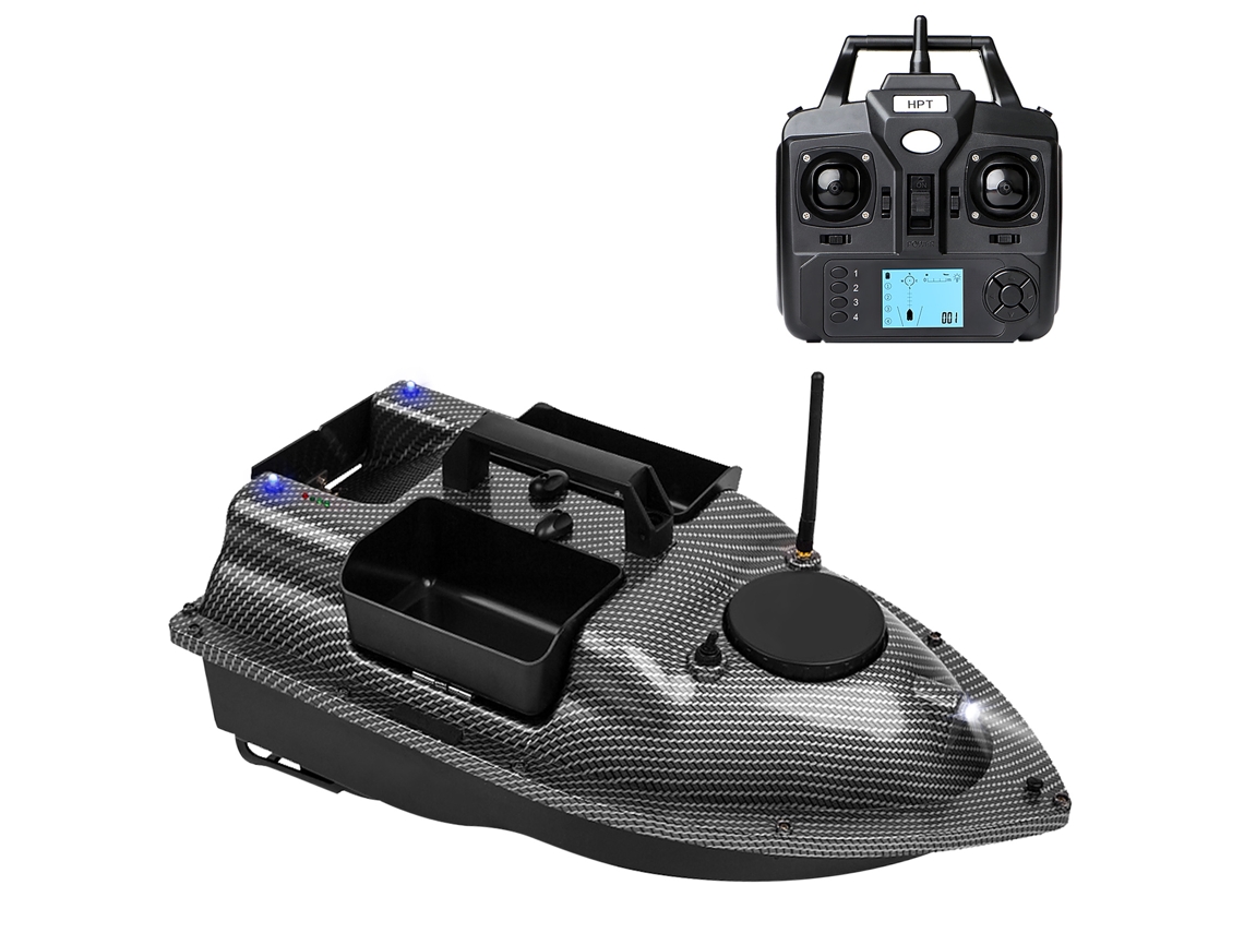 Barco de pesca con cebo y GPS (con 3 contenedores de cebo y función de retorno automático)