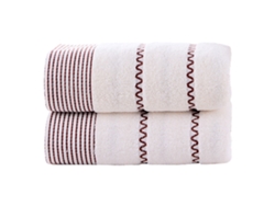 Juego De Toallas Kofihety Manos Baño Algodón Blanco (33x73cm)