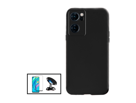 Kit De Película De Vidrio Templado De Cobertura Total 5D Soporte Magnético De Silicona Líquida Para OnePlus Nord CE 2 5G - Negro PHONECARE