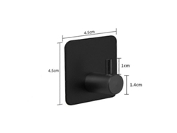Ganchos De Toalla Autoadhesivos Sin Taladrar Acero Inoxidable Resistente Al Agua Y La Corrosión Con Gran Capacidad De Carga (6 Pack) Negro