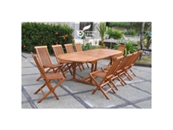Conjunto de Comida CONCEPT U Lubok Oleada 10 Personas: Mesa Oval + 10 Sillas
