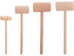 Juego De 4 Martillos Para Cangrejo De Material Compuesto Color Beige, Mazos Saludables Para Mariscos.