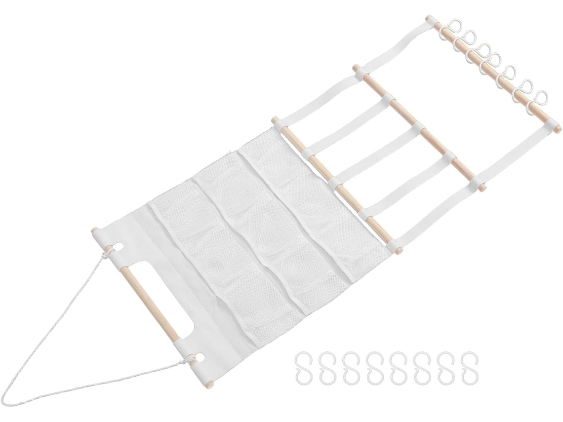 Organizador Pared Colgante Accesorios Cabello Niñas Soporte Malla Multicapa 20 Ganchos Almacenamiento Compacto