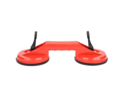 Asa de cristal con doble ventosa en plástico rojo de 11,5 cm para azulejos y suelos.