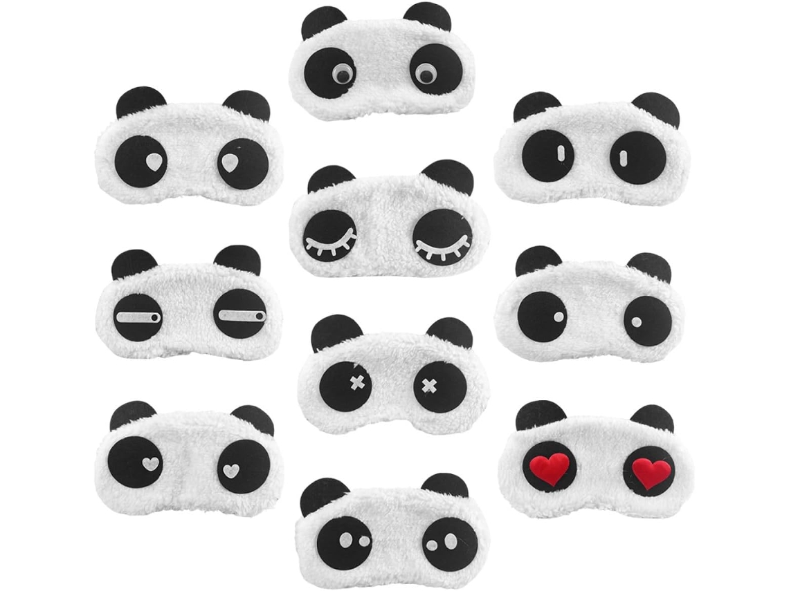 Antifaz Para Dormir Con Diseño De Panda, De Felpa De Algodón, Ligero, Con Banda Elástica Para Viajes Y Aviones. Antifaz Con Diseño De Dibujos Animados.