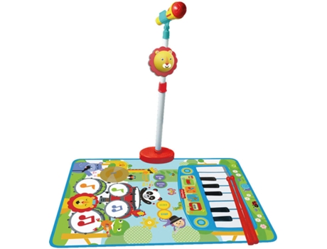 Juguete Musical FISHER PRICE Micrófono de Pie con Manta Piano y Batería (Edad Mínima: 3 Años)