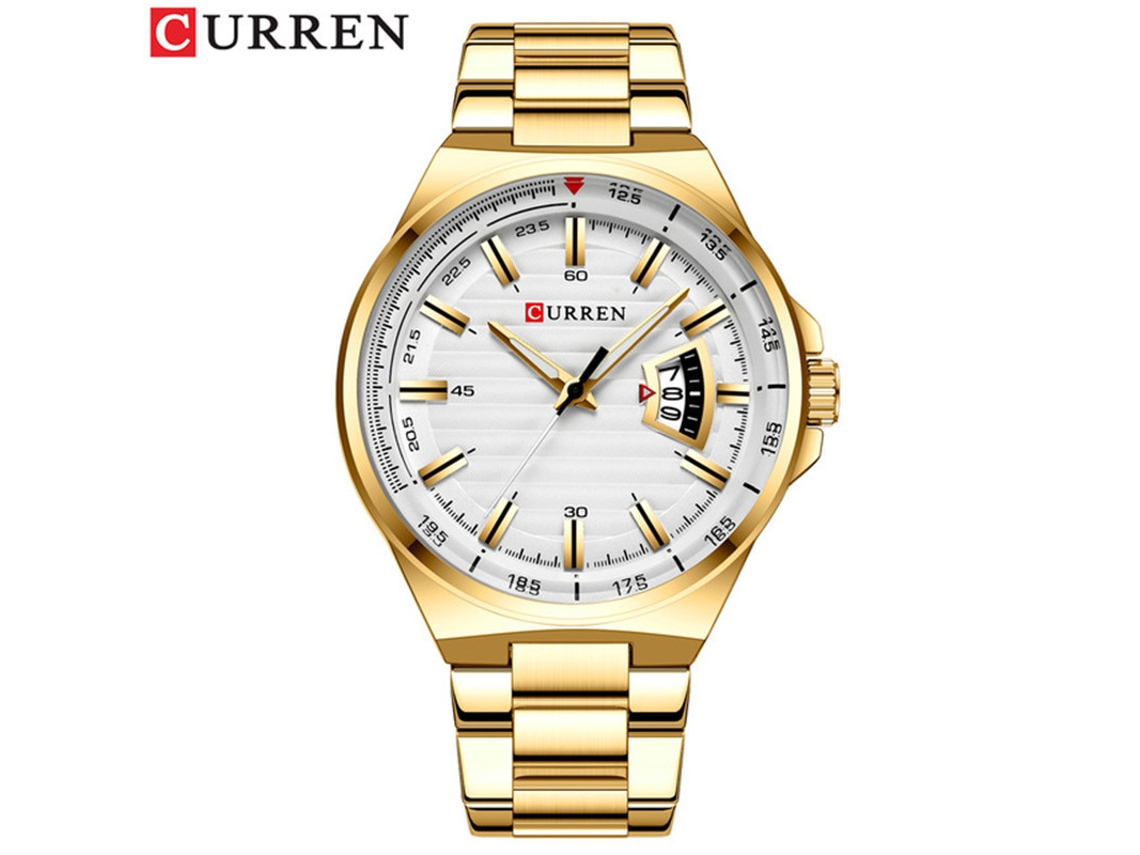 Reloj Casual De Cuarzo Resistente Al Agua (dorado), Con Calendario Y Para Negocios (para Hombre).