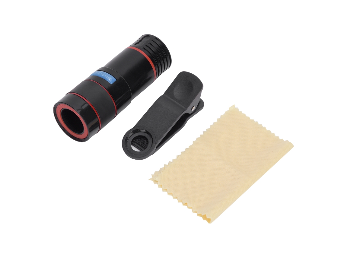 Telescopio Monocular Universal Hd 12x Para Teléfonos Móviles Con Lente Ajustable Para Fotografía De Larga Distancia.
