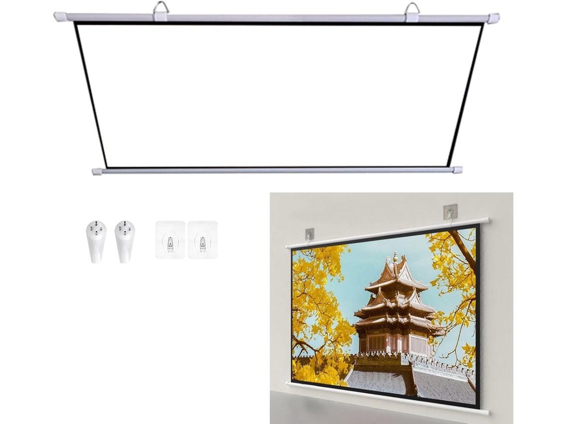 Pantalla Para Proyector De Vídeo De 30, 40, 50, 60 Y 72 Pulgadas, Formato 16:9/4:3, Pantalla De Proyección 4k