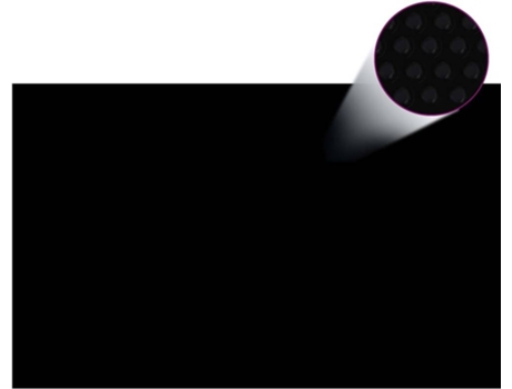 vidaXL Cubierta solar de piscina de PE rectangular flotante 8x5m negro