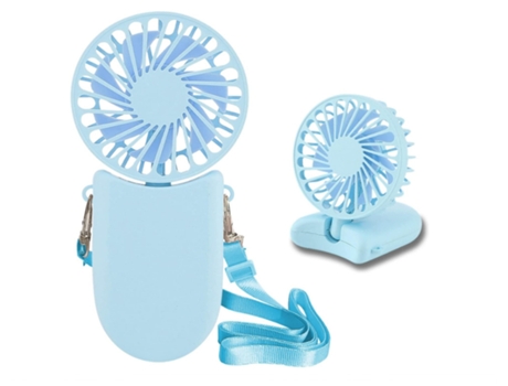 Mini ventilador de mano ventilador recargable USB con 3 velocidades 90 ventilador de mesa plegable ventilador de cuello portátil con cordón BISBISO...