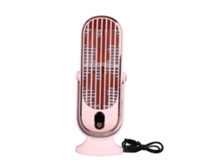 Ventilador de torre USB portátil, 5 velocidades, rosa