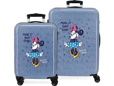 Conjunto de 2 Maletas de Viaje DISNEY Minnie ABS Rígida Make It Rain Bows (34 y 70L)