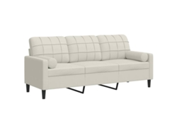 Maison Exclusive - Sofá De 3 Plazas Con Cojines Terciopelo Color Crema 180 Cm