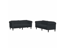 Maison Exclusive - Juego De Sofás 2 Piezas Terciopelo Negro