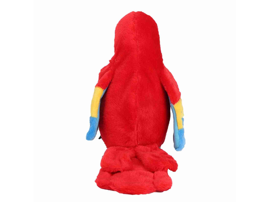 Lindo Juguete De Peluche Eléctrico Con Forma De Loro Para Que Los Niños Aprendan A Hablar - Rojo