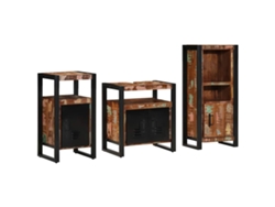 Maison Exclusive - Juego De Muebles De Baño 3 Pcs Madera Sólida Recuperada