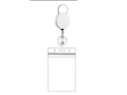 Estuche Retráctil De Metal Para Bolígrafos Con Clip