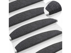 Maison Exclusive - Tapetes Adesivos Para Escadas 15 Pcs Cinzento-escuro