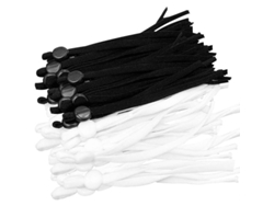 2026-100 Cintas Elásticas Con Hebilla Ajustable, Correas Anti-deslizantes Para Manualidades Diy (50 Negras+50 Blancas)