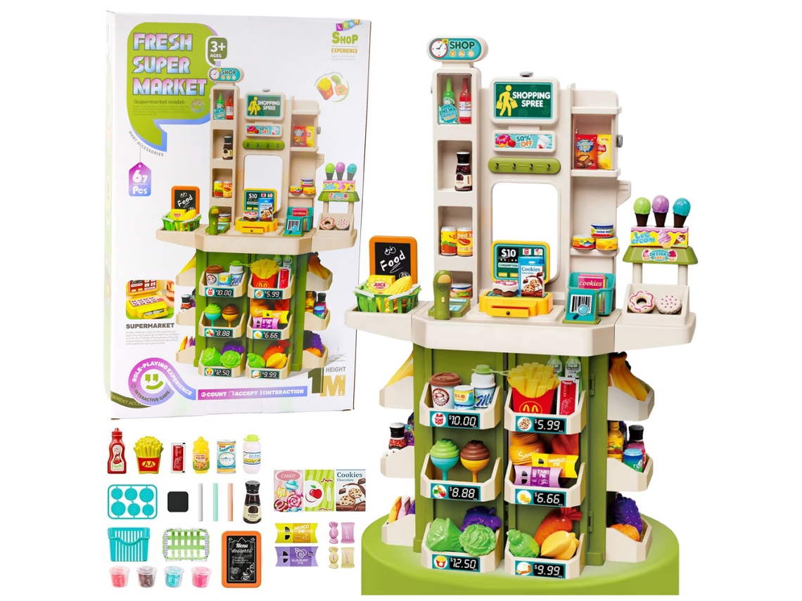 Juguetería Infantil Supermercado Interactivo 67 Piezas B.active