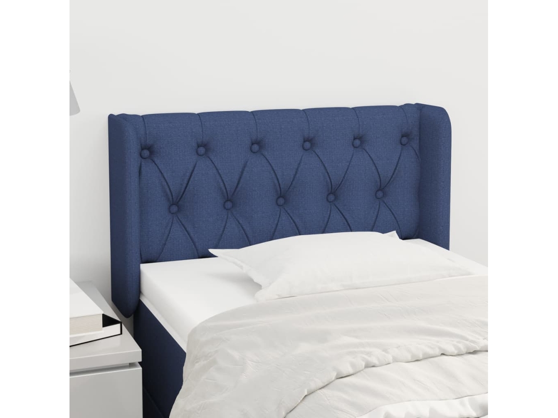 Cabecero De Tela Azul 83x16x78/88 Cm