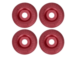 4 Piezas Disco De Mezclilla 16mm Acero Inoxidable Para Tallado Rápido, Formado, Pulido Y Lijado En Madera Rojo Vino
