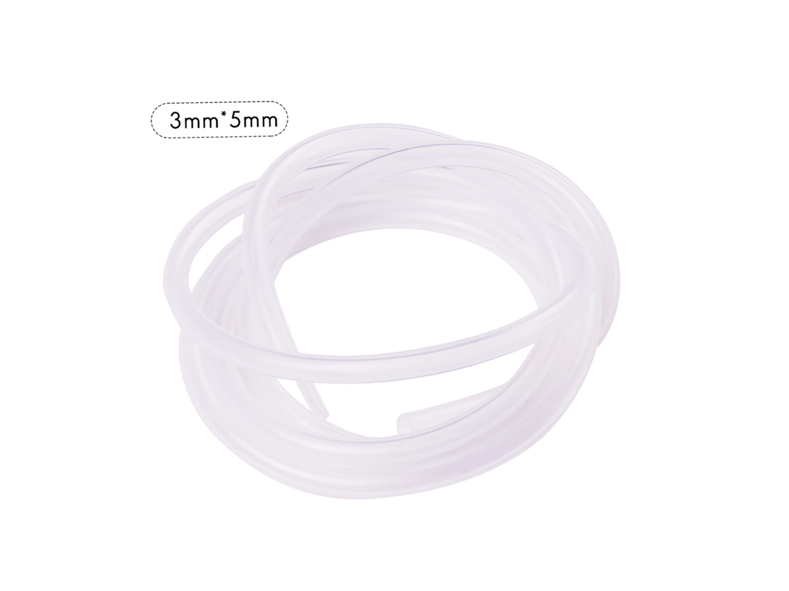 Tubo Flexible De Silicona Transparente De Grado Alimenticio De 1 M Para Bomba Peristáltica, Acuario Y Laboratorio, 3 Mm X 5 Mm.