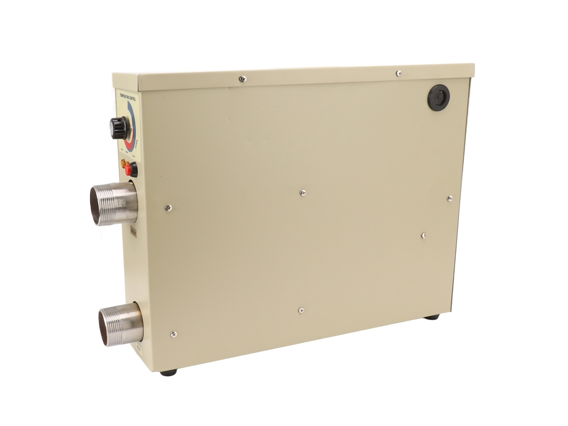 Calentador de piscina de 11 kW, bomba de acero inoxidable, termostato, 220 V.