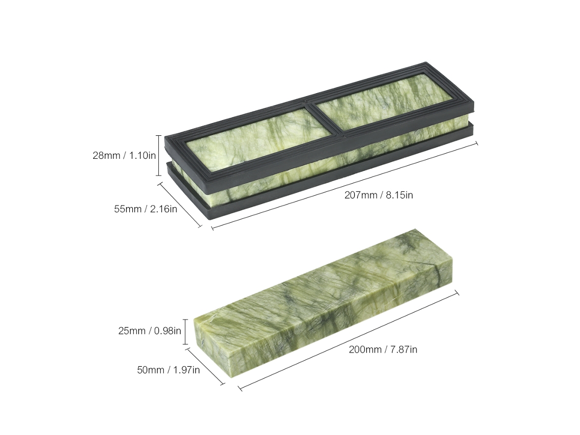 Piedra De Afilar De Grano 10000 Con Soporte Antideslizante Para Cuchillos De Cocina, 200x50x25 Mm