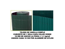 Bambu cañizo pvc 1 cara 18 mm color verde 200x500 cm   mz8006