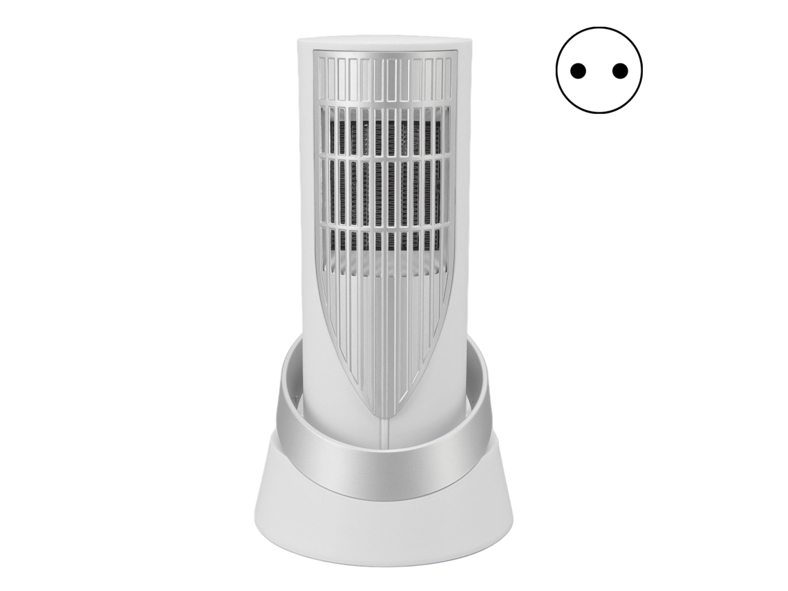 Calefactor eléctrico de 1200 W con ventilador, protección anticaídas, 2 niveles de calefacción para dormitorio y oficina