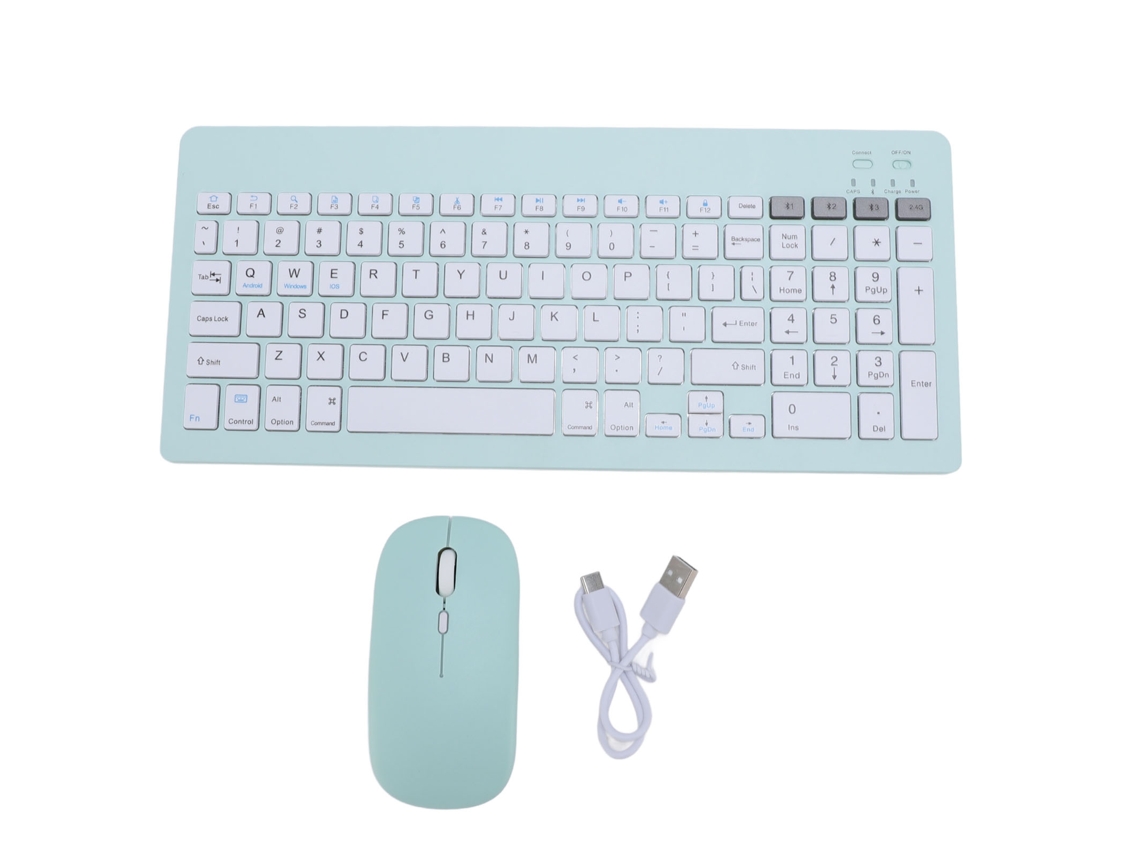 Conjunto de teclado y ratón inalámbricos Bluetooth - Verde