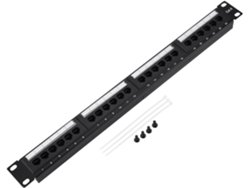 Adaptador De Red Lan Cat6 De 24 Puertos Para Panel, Rack De Cables Y Montaje En Pared